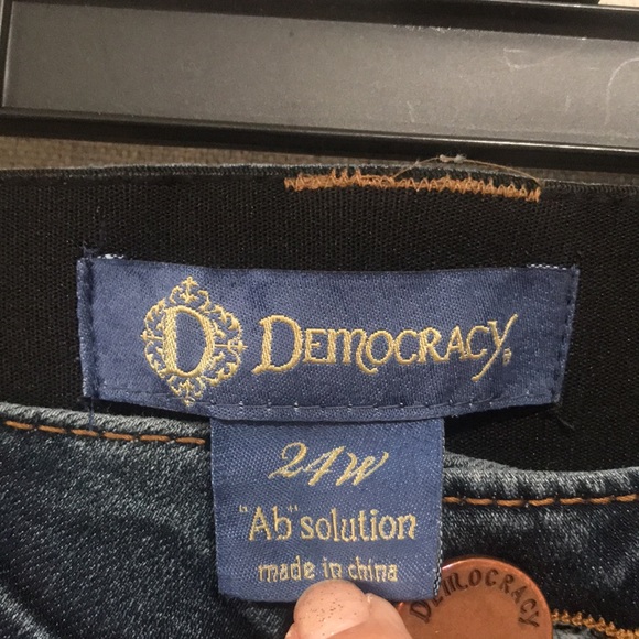 Democracy “ab” solution indigo Denim Ankle Skimmer Plus Jeans 24W - Picture 4 of 14